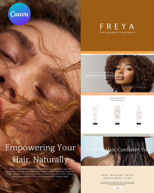 Canva Website - Autumn Inspired Skincare Template
