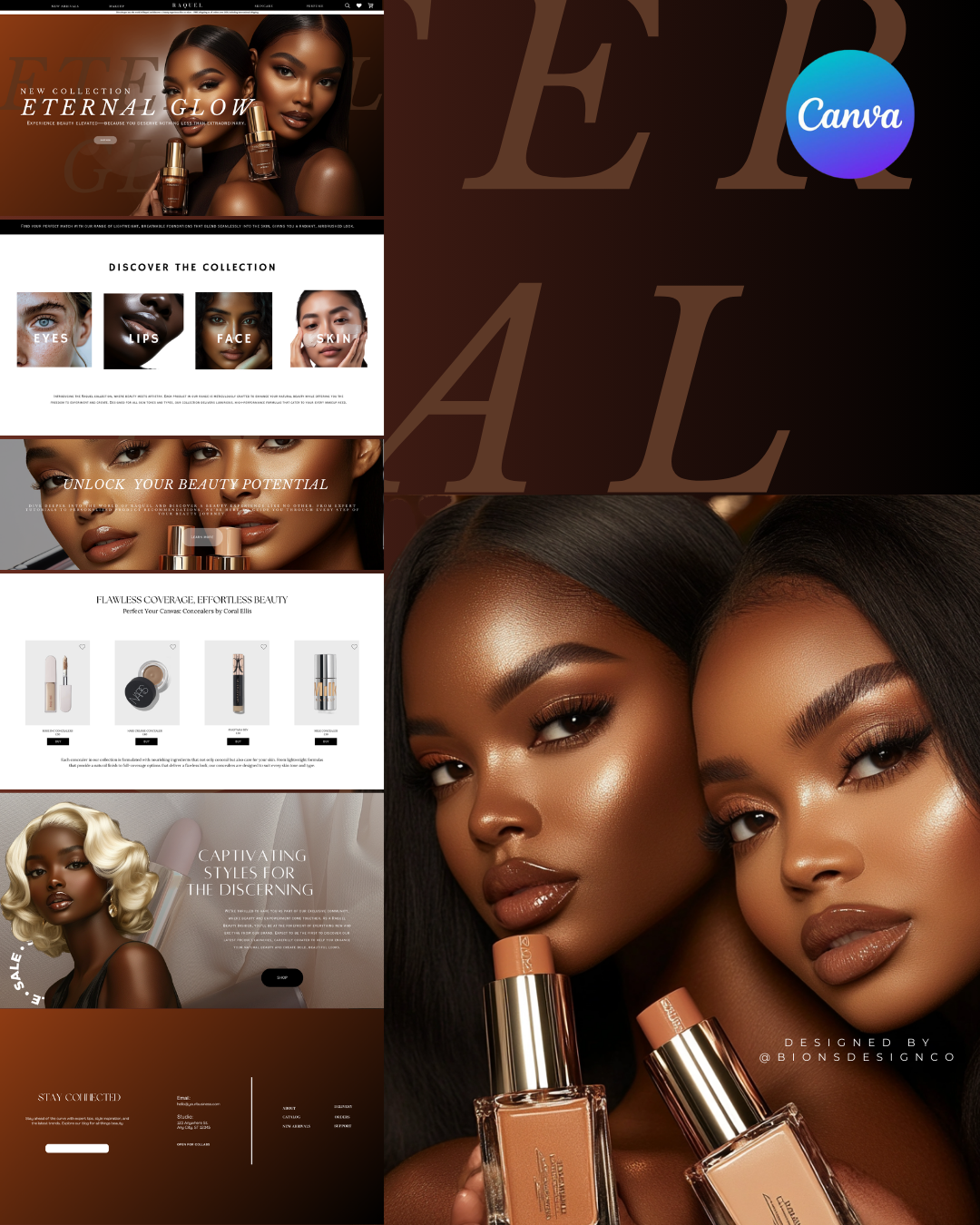 Canva Website - Luxury Makeup Template