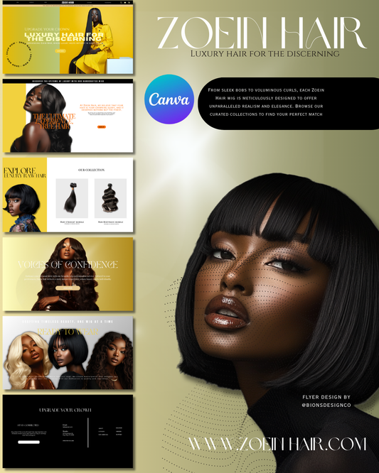 Canva Website - Luxury Wigs Hairline